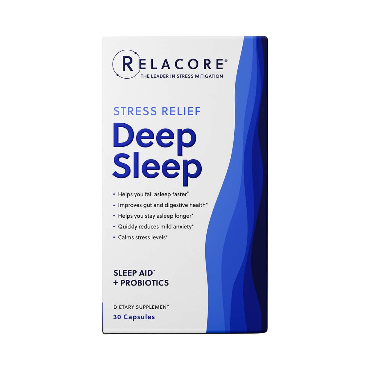 Relacore® Deep Sleep Probiotics & Sleep Aid Supplement (30 Capsules) image number 0