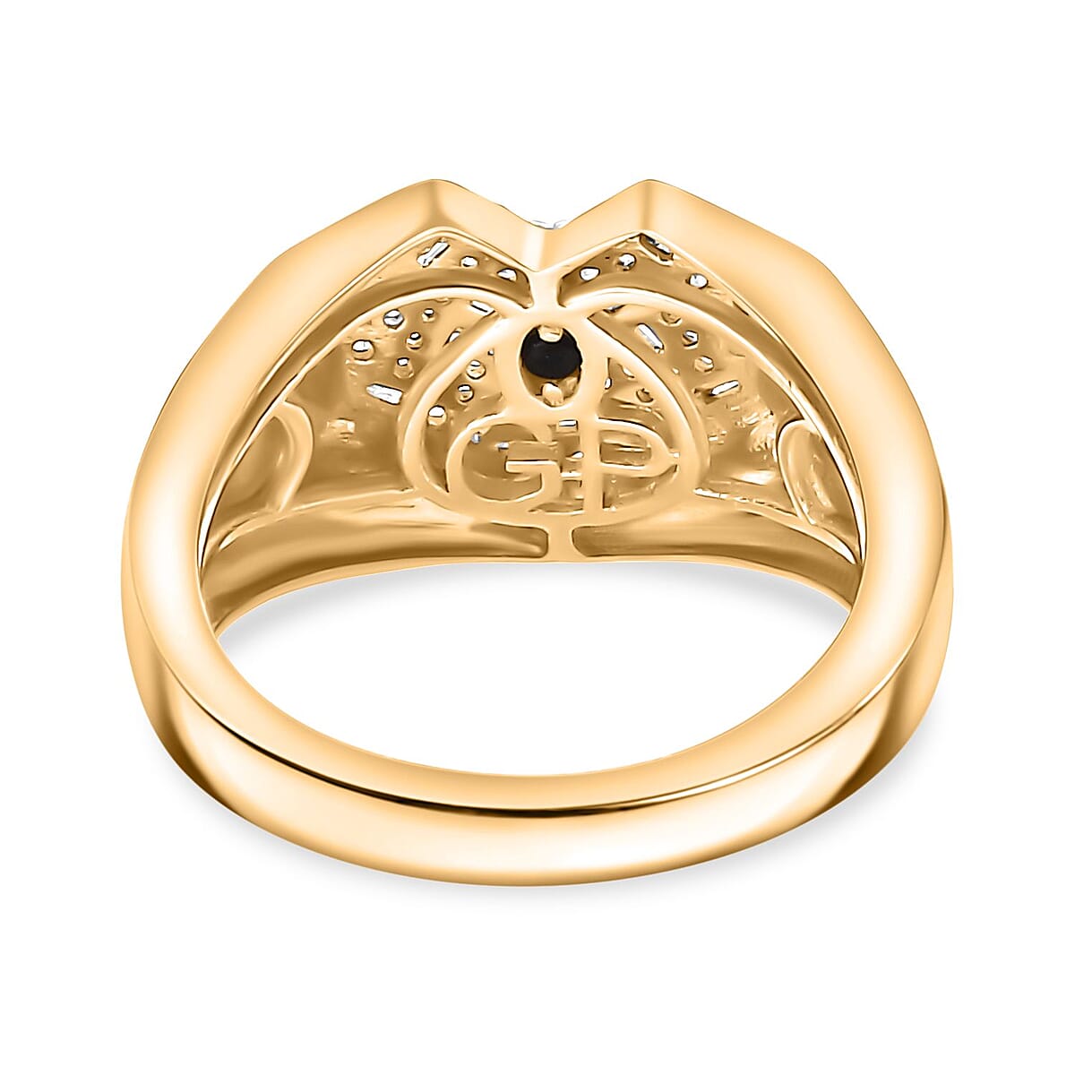 GP Special Amore for Royal Art Deco Diamond 0.50 ctw Ring in 18K Vermeil Yellow Gold Over Sterling Silver (Size 6.0) image number 4