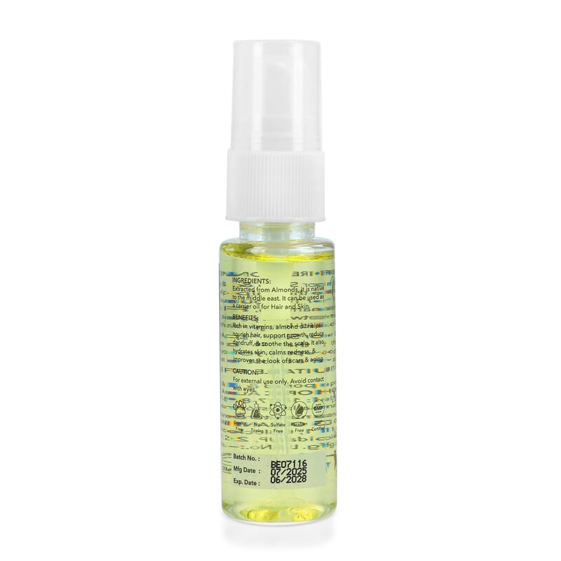 Marigold and Lotus Cold-Pressed Virgin Carrier Almond Oil 1.01oz