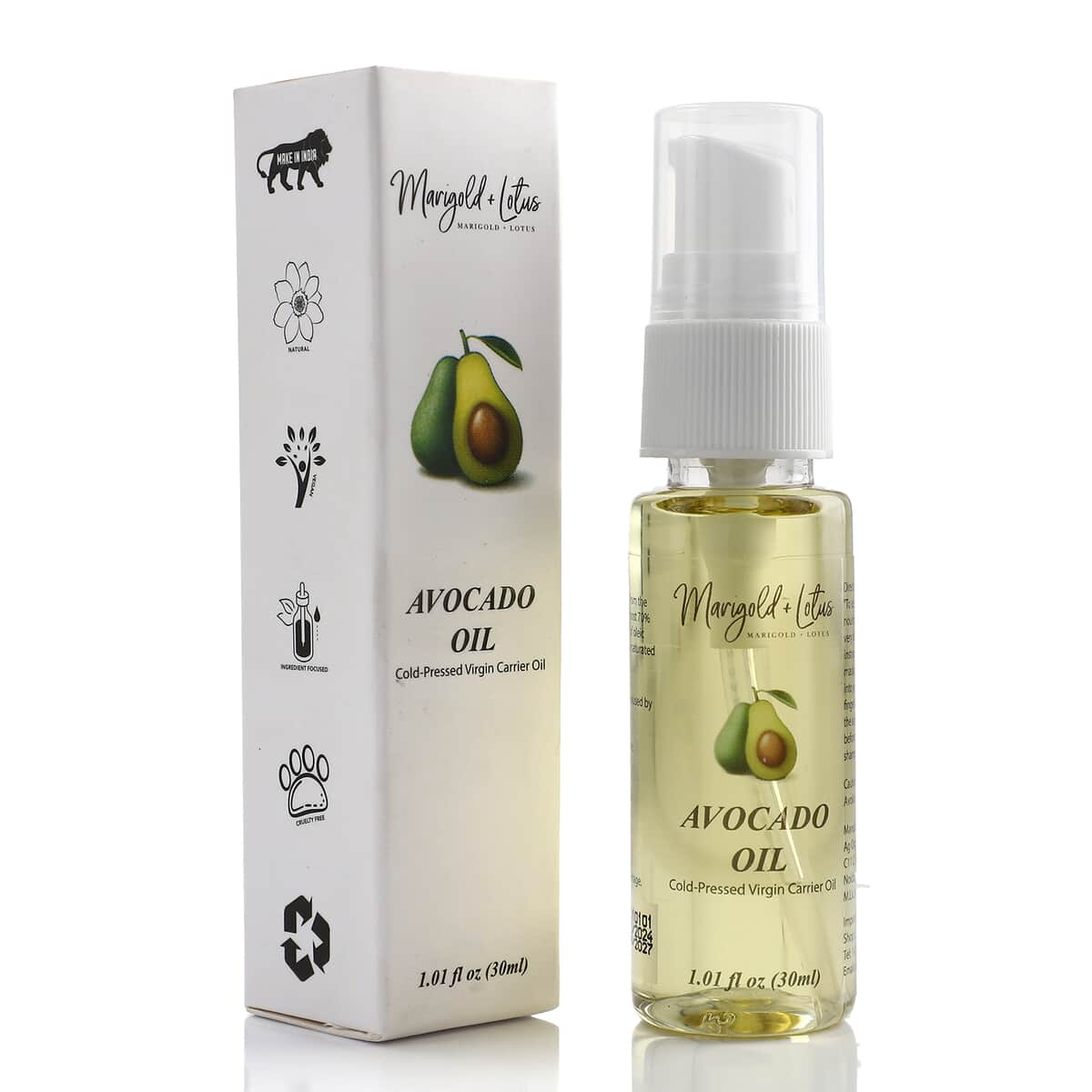 Ankur's Treasure Chest Marigold and Lotus Cold-Pressed Virgin Carrier Avocado Oil 1.01oz image number 0