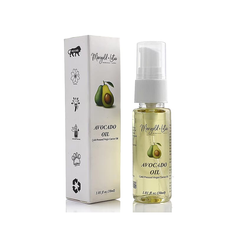 Marigold and Lotus Cold-Pressed Virgin Carrier Avocado Oil 1.01oz