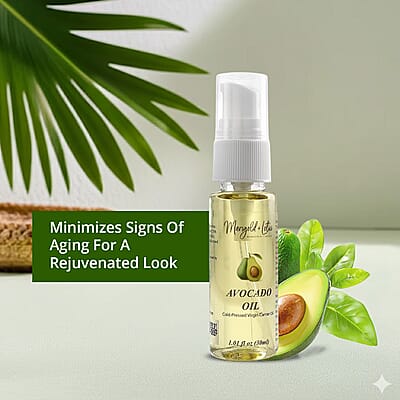Marigold and Lotus Cold-Pressed Virgin Carrier Avocado Oil 1.01oz