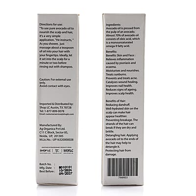 Marigold and Lotus Cold-Pressed Virgin Carrier Avocado Oil 1.01oz