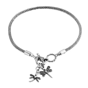 Bali Legacy Dragonfly Bracelet in Sterling Silver (8.00 In) 8.80 Grams