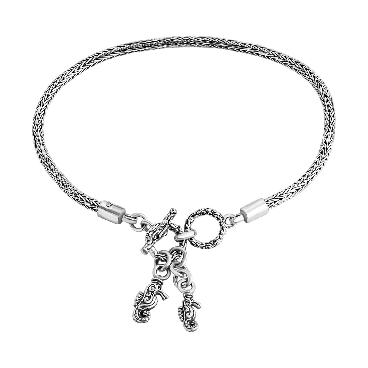 Bali Legacy Seahorse Bracelet in Sterling Silver (8.00 In) 8.90 Grams image number 0