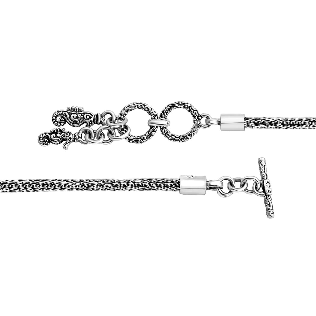 Bali Legacy Seahorse Bracelet in Sterling Silver (8.00 In) 8.90 Grams image number 4