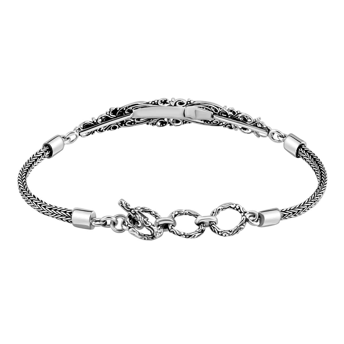 Bali Legacy Toggle Clasp Bracelet in Sterling Silver 10.6 Grams (6.50-8.0In) image number 3