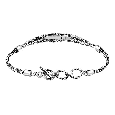 Bali Legacy Toggle Clasp Bracelet in Sterling Silver 10.6 Grams (6.50-8.0In)