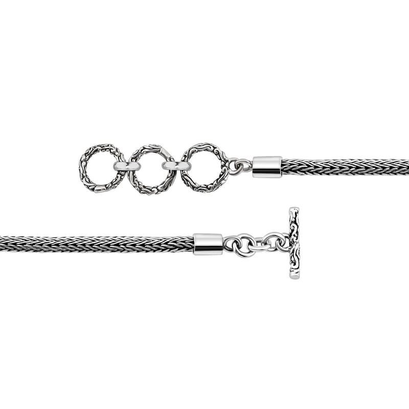 Bali Legacy Toggle Clasp Bracelet in Sterling Silver 10.6 Grams (6.50-8.0In)