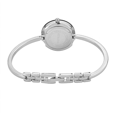 Strada Japanese Movement Watch with 12pcs Replacement Bezels in Silvertone (26.16mm)