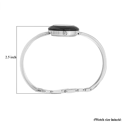 Strada Japanese Movement Watch with 12pcs Replacement Bezels in Silvertone (26.16mm)