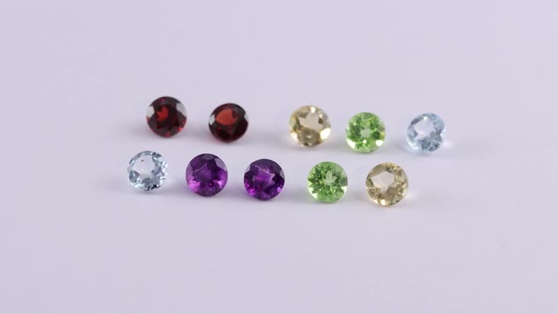 AA Multi Gemstone (Rnd 5 mm) 4.58 ctw Loose Gemstone