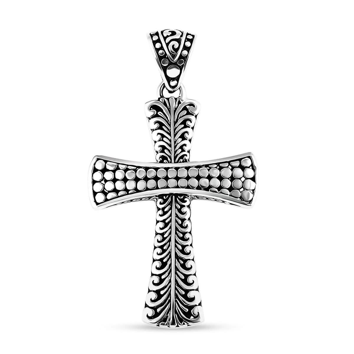 Bali Legacy Cross Pendant in Sterling Silver 5.25 Grams image number 0