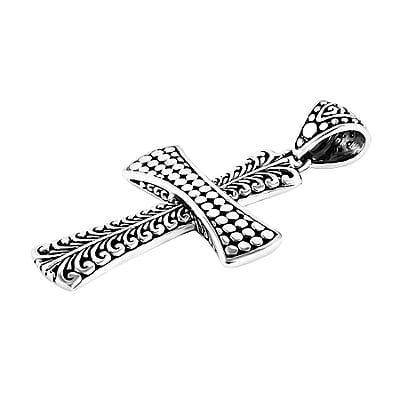 Bali Legacy Cross Pendant in Sterling Silver 5.25 Grams