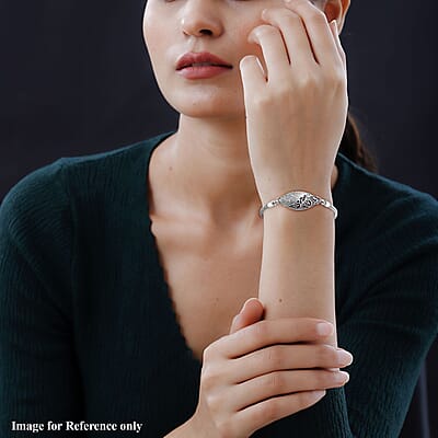 Bali Legacy Tulang Naga Chain Hammer Texture Bracelet in Sterling Silver (8.00 In) 10.60 Grams