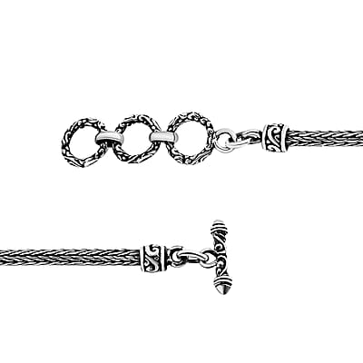Bali Legacy Sterling Silver Eagle Face Bracelet (6.50 In) 9.61 Grams