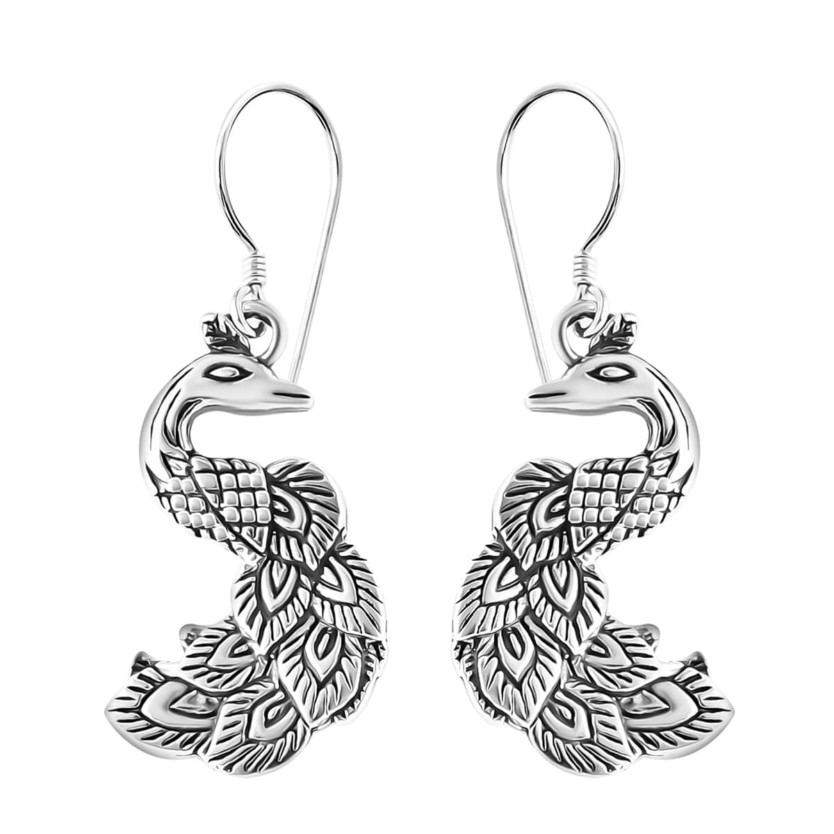 Bali Legacy Peacock Earrings in Sterling Silver 5.35 Grams image number 0