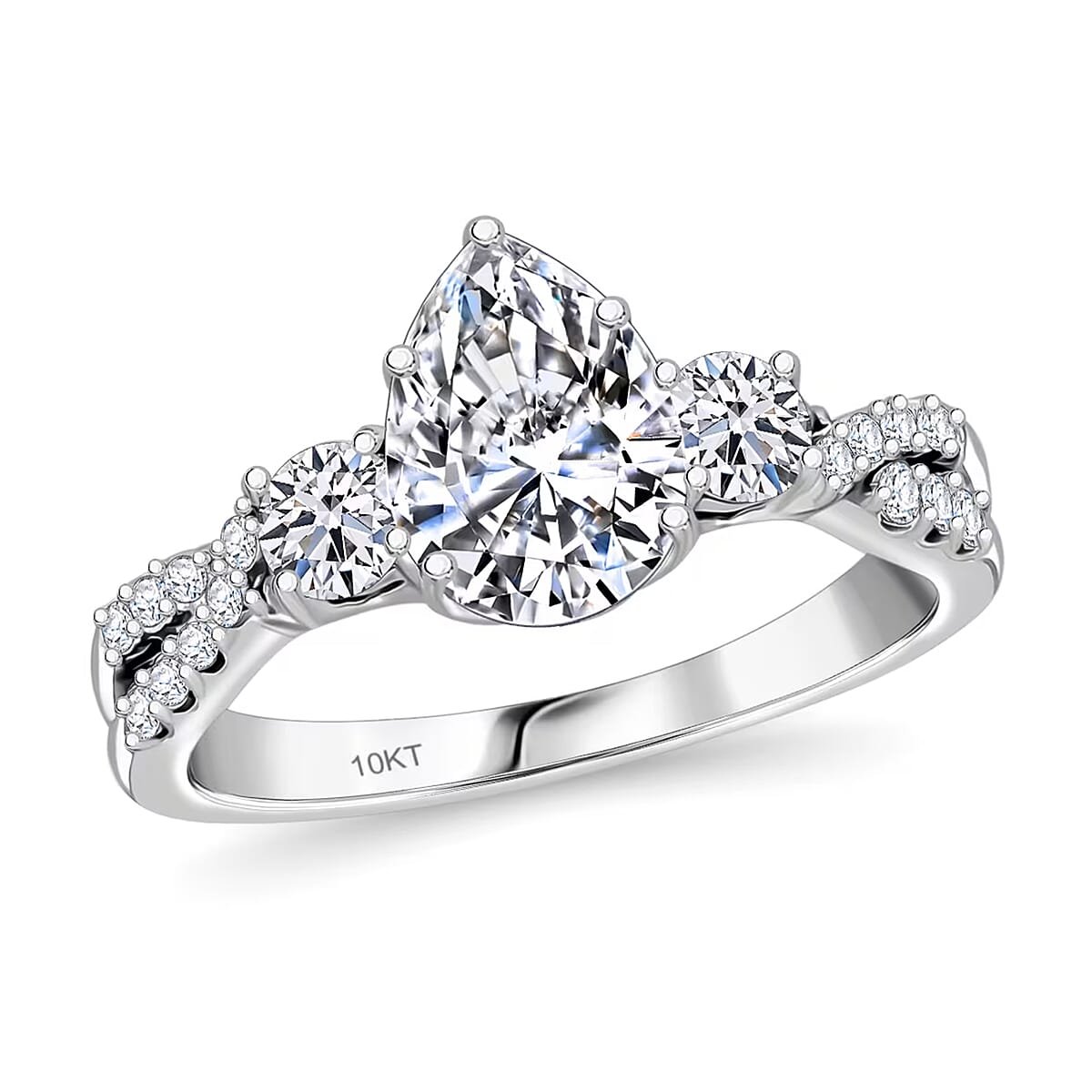 Luxuriant Lab Grown Diamond E-F VS 2.00 ctw Ring in 10K White Gold (Size 6.5) image number 0