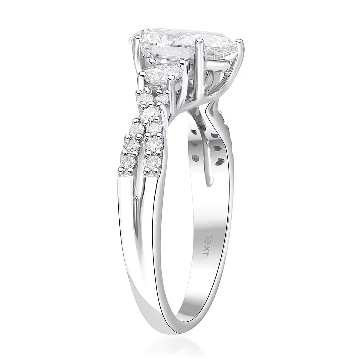 Luxuriant Lab Grown Diamond E-F VS 2.00 ctw Ring in 10K White Gold (Size 6.5) image number 8