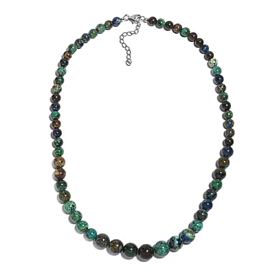 Table Mountain Shadowkite 180.00 ctw Beaded Necklace in Rhodium Over Sterling Silver 18-20 Inches
