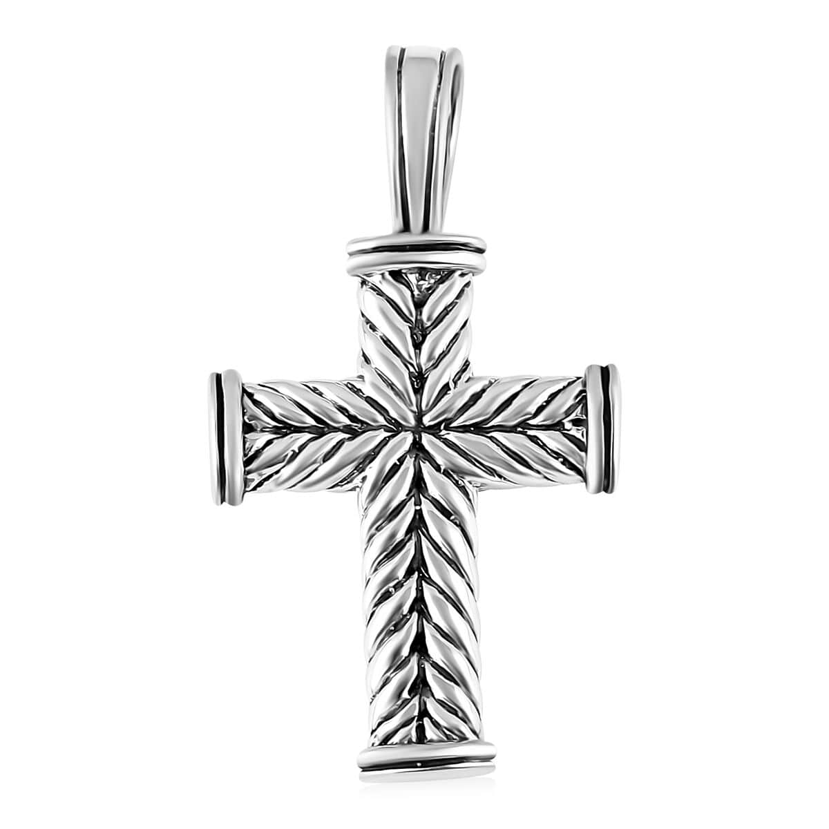 Bali Legacy Cross Pendant in Sterling Silver 5.90 Grams image number 0