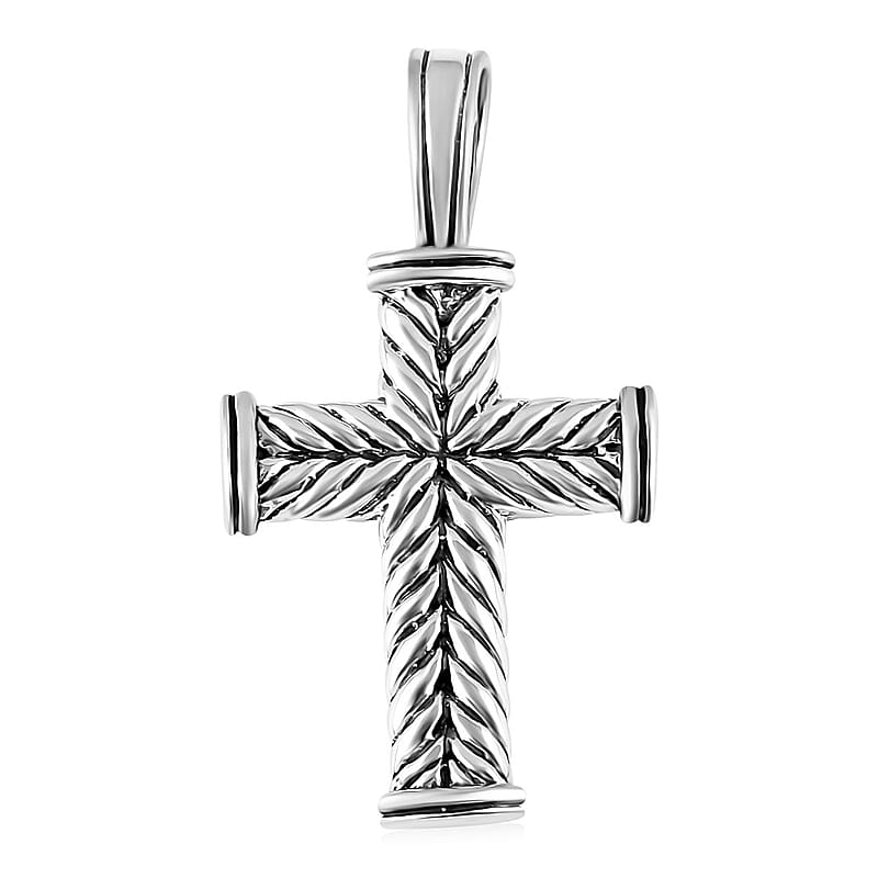 Bali Legacy Cross Pendant without Chain in Sterling Silver 5.90 Grams