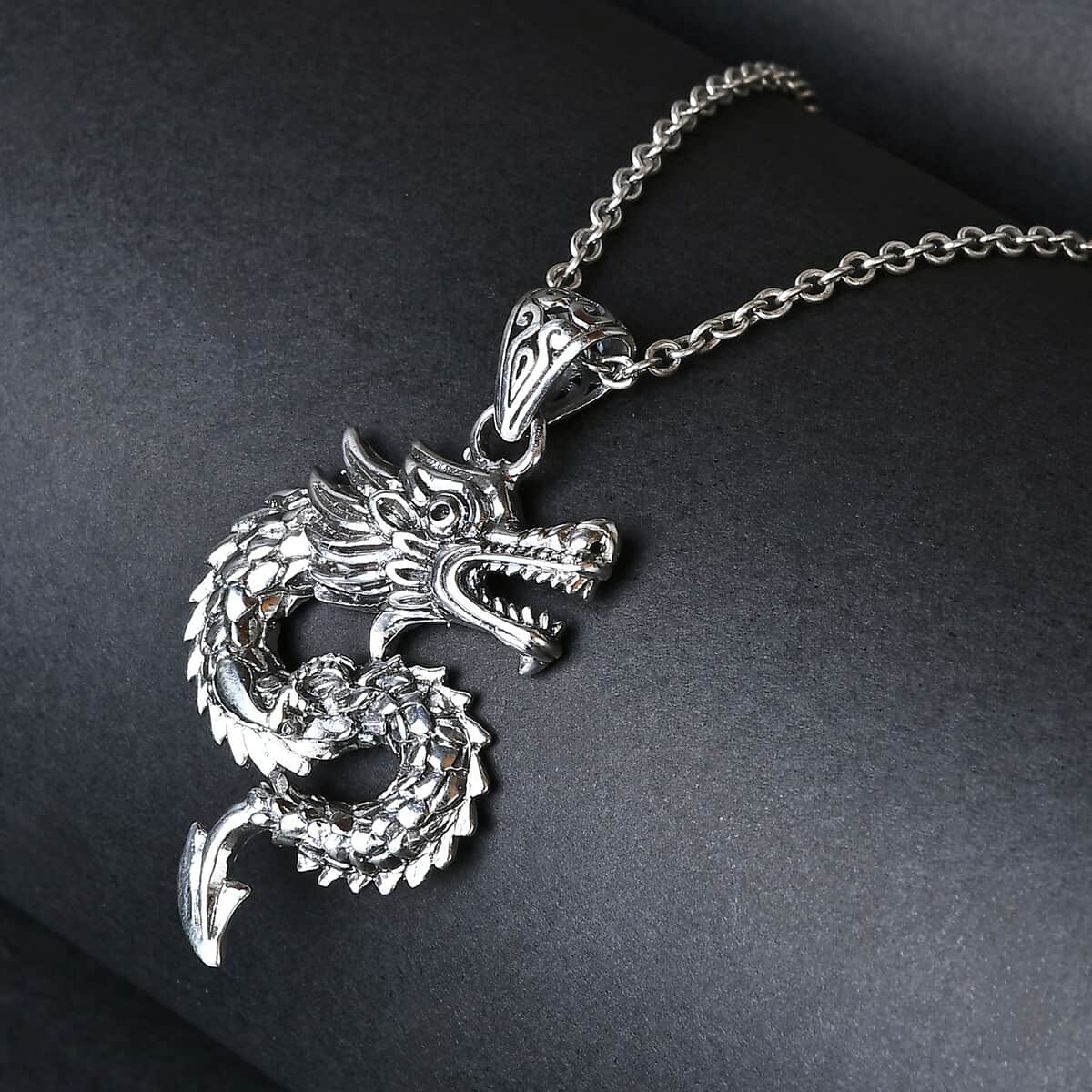 Bali Legacy Dragon Pendant in Sterling Silver 7 Grams image number 1