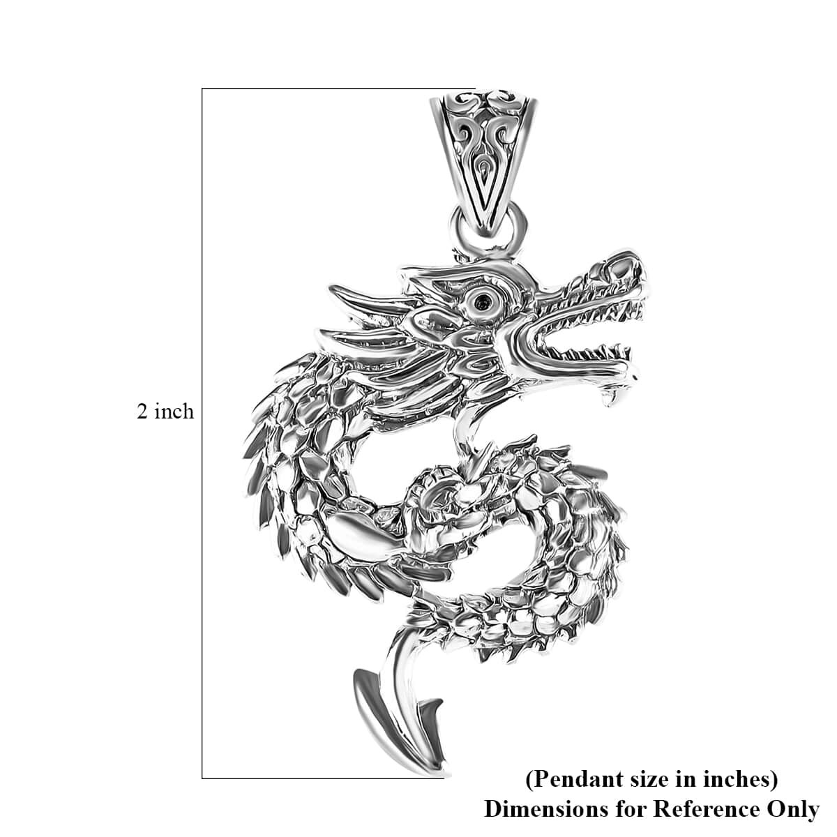 Bali Legacy Dragon Pendant in Sterling Silver 7 Grams image number 5