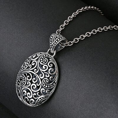 Bali Legacy Filigree Pendant without Chain in Sterling Silver 6 Grams