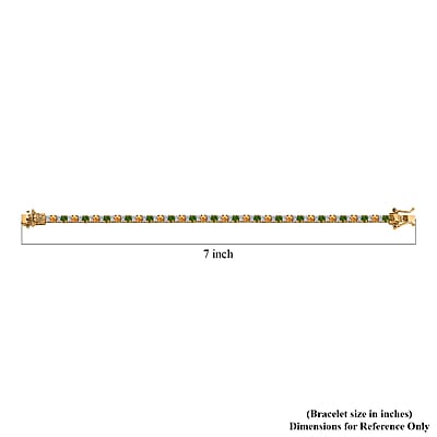 D'Joy Fanta Garnet and Multi Gemstone 6.50 ctw Honey Bee Bracelet in 18K Vermeil Yellow Gold Over Sterling Silver (7.25 In)
