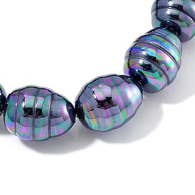 Peacock Color Shell Pearl Stretch Bracelet