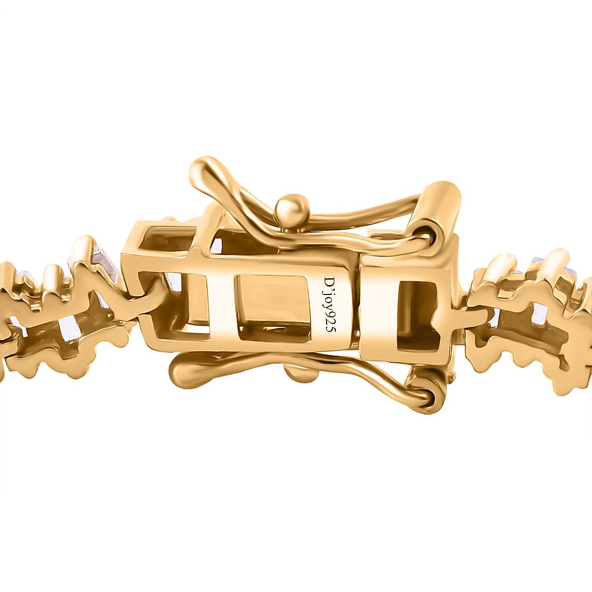 D'Joy White Zircon 9.50 ctw Arctic Spark Bracelet in 18K Vermeil Yellow Gold Over Sterling Silver (8.00 In) image number 3