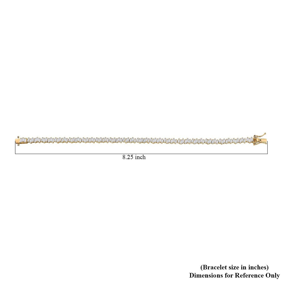 D'Joy White Zircon 9.50 ctw Arctic Spark Bracelet in 18K Vermeil Yellow Gold Over Sterling Silver (8.00 In) image number 4