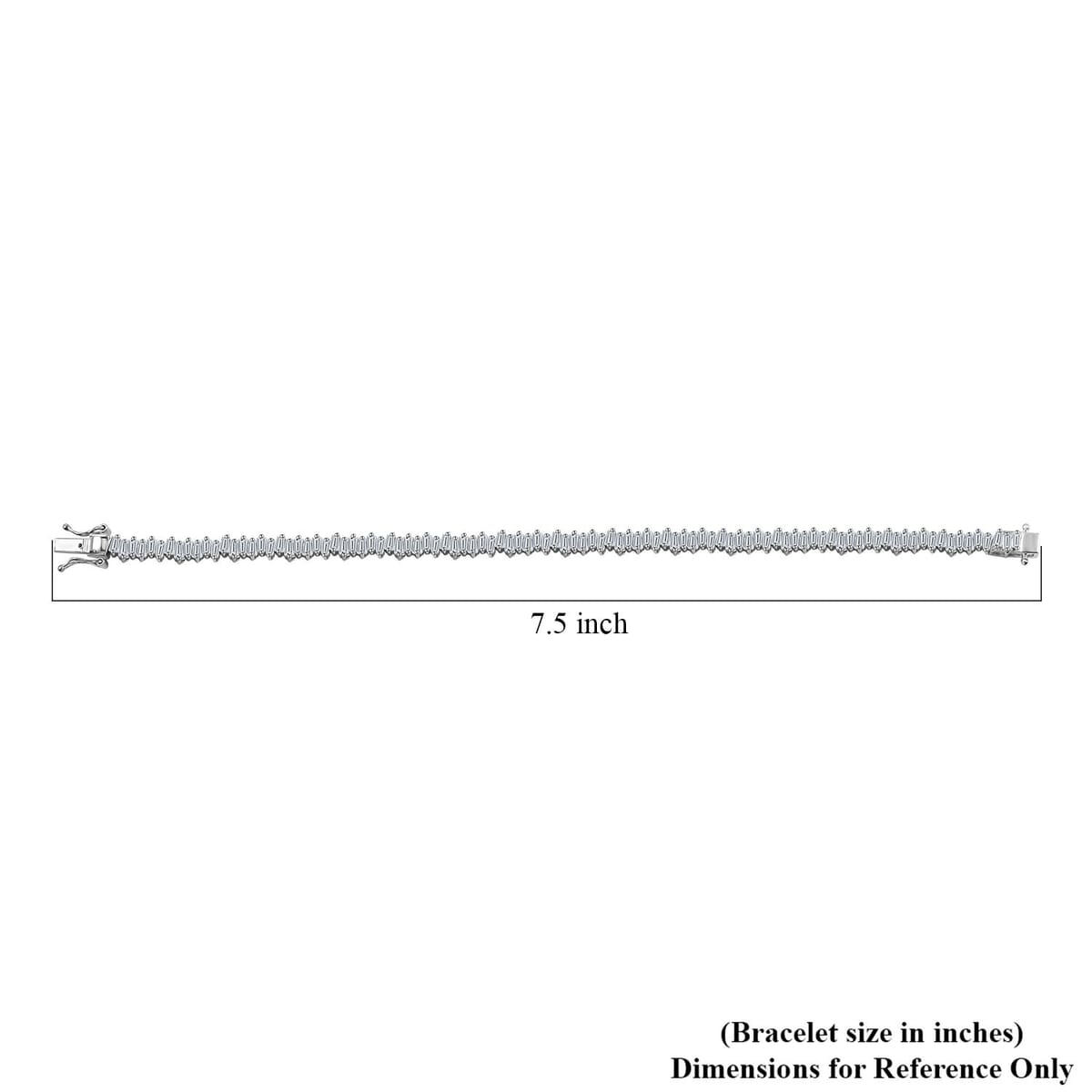 White Zircon 9.50 ctw Arctic Spark Bracelet in Rhodium Over Sterling Silver (8.00 In) 9.50 ctw image number 5