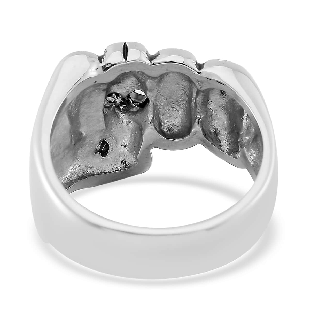 Skull Sentinel Ring in Stainless Steel (Size 10.0) image number 4