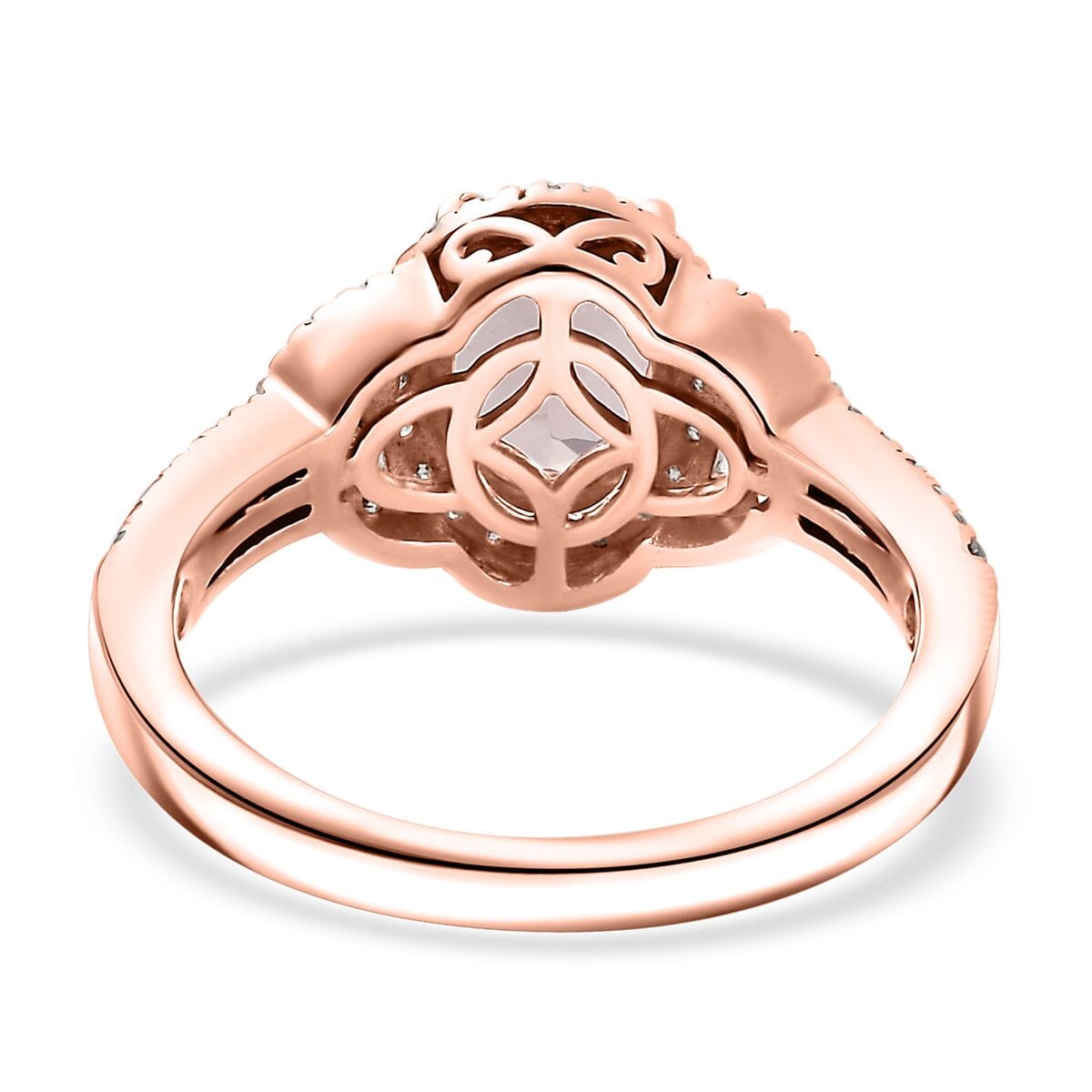 Premium Pink Morganite and Multi Gemstone 1.80 ctw Sunset Rose Ring in 18K Vermeil Rose Gold Over Sterling Silver (Size 10.0) image number 4