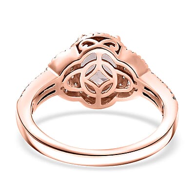 Premium Pink Morganite and Multi Gemstone 1.80 ctw Sunset Rose Ring in 18K Vermeil Rose Gold Over Sterling Silver (Size 10.0)