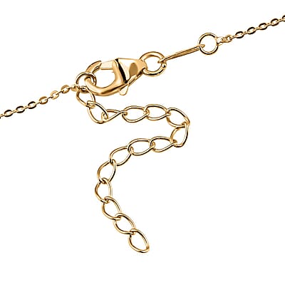 Moissanite Necklace 18 Inches in 18K Vermeil Yellow Gold Over Sterling Silver