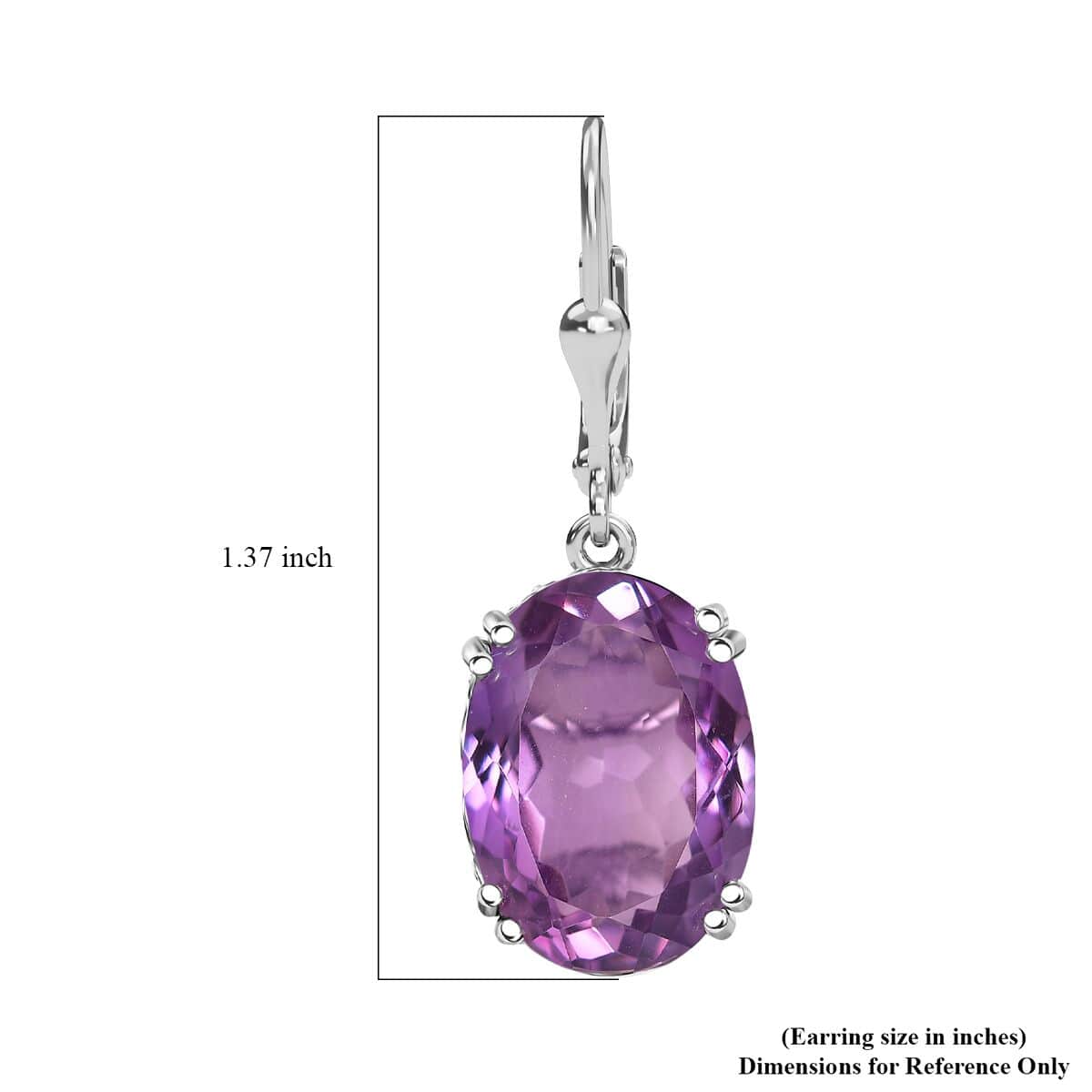 Rose De France Amethyst and White Zircon 25.80 ctw Majesty Earrings in Rhodium Over Sterling Silver image number 4