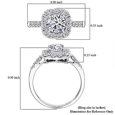 Luxuriant Lab Grown Diamond E-F VS 2.00 ctw Ring in 14K White Gold (Size 10.0) 4.25 Grams