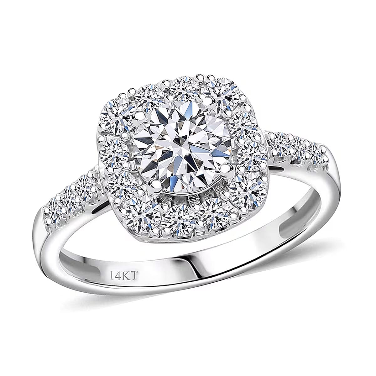 Luxuriant Lab Grown Diamond E-F VS 2.00 ctw Ring in 14K White Gold (Size 5.5) 4.25 Grams image number 0