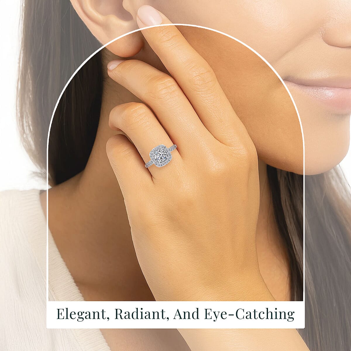 Luxuriant Lab Grown Diamond E-F VS 2.00 ctw Ring in 14K White Gold (Size 5.5) 4.25 Grams image number 1