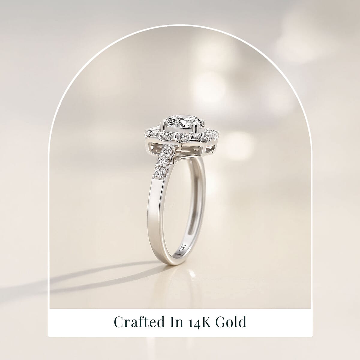 Luxuriant Lab Grown Diamond E-F VS 2.00 ctw Ring in 14K White Gold (Size 5.5) 4.25 Grams image number 2