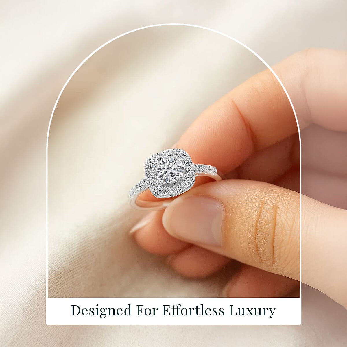 Luxuriant Lab Grown Diamond E-F VS 2.00 ctw Ring in 14K White Gold (Size 5.5) 4.25 Grams image number 5