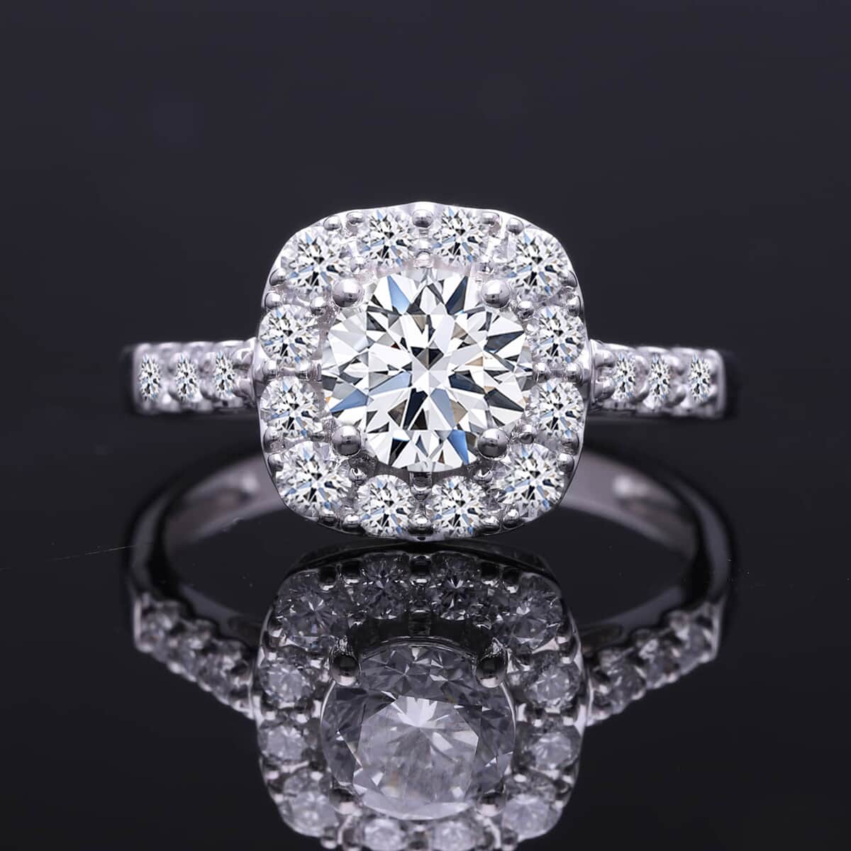 14K White Gold Luxuriant Lab Grown Diamond (E-F, VS) Ring (Size 10.0) (4.25 g) 2.00 ctw image number 1