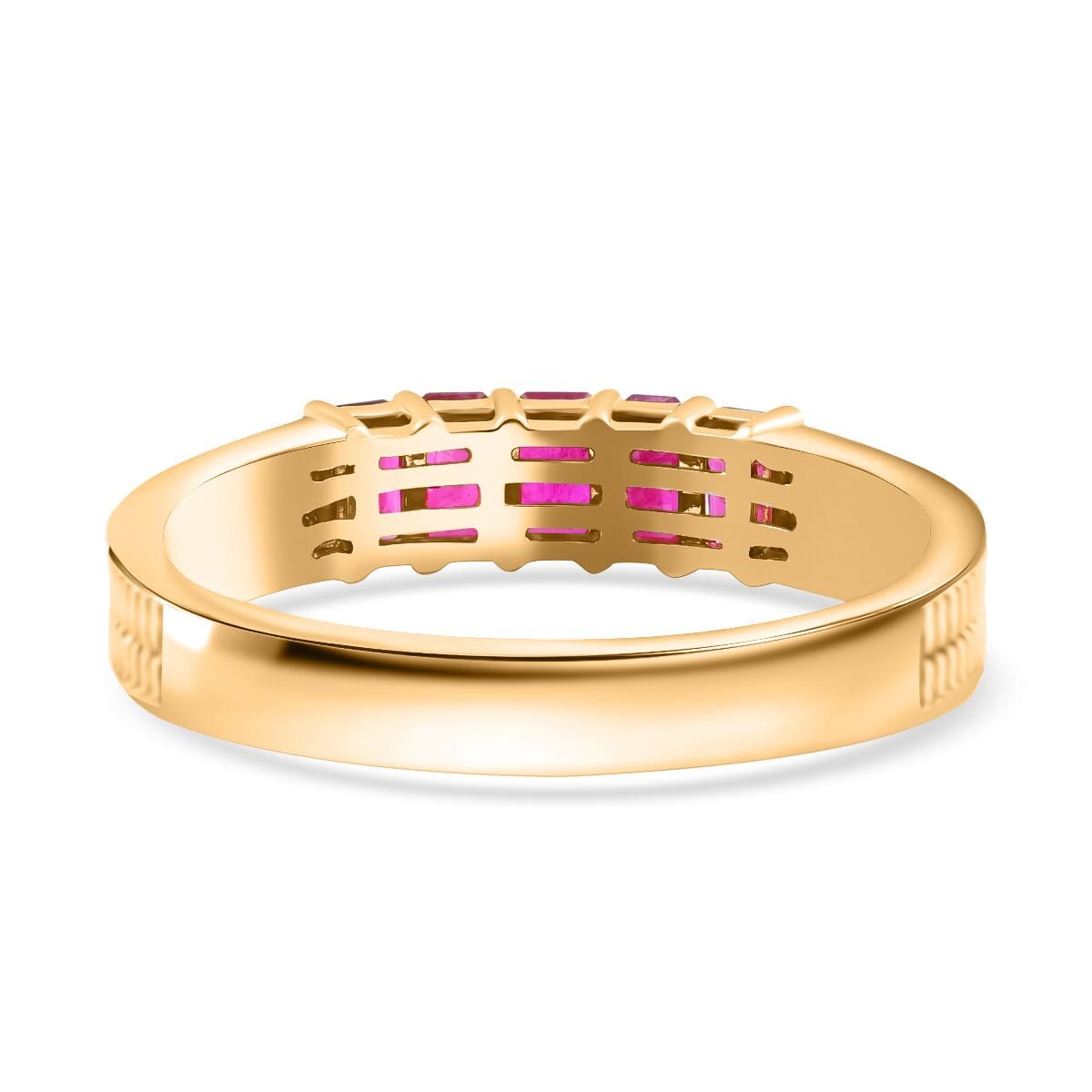 Certified & Appraised Luxoro AAA Mozambique Ruby 1.45 ctw Ring in 14K Yellow Gold (Size 12.0) 4.90 Grams image number 4