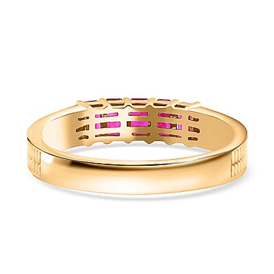 Certified & Appraised Luxoro AAA Mozambique Ruby 1.45 ctw Ring in 14K Yellow Gold (Size 12.0) 4.90 Grams