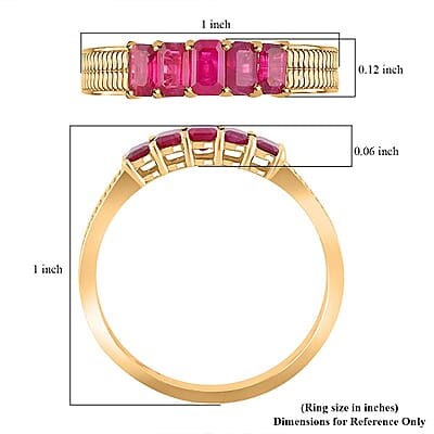 Certified & Appraised Luxoro AAA Mozambique Ruby 1.45 ctw Ring in 14K Yellow Gold (Size 12.0) 4.90 Grams