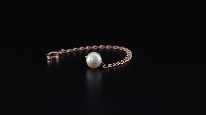 Freshwater Pearl Extender Chain in 18K Vermeil RG Over Sterling Silver