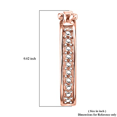 D'Joy Simulated Diamond 0.10 ctw Charm in 18K Rose Gold Over Sterling Silver